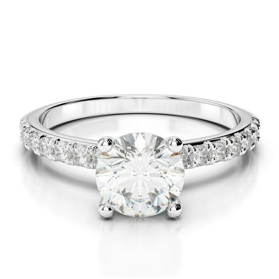 2.28 Ct Solitaire Round Diamond Wedding Rings for Women Solid 950 Platinum