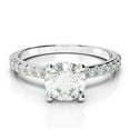 thumbnail image 1 of 2.28 Ct Stunning Round Genuine Moissanite Wedding Rings for her Solid 950 Platinum, 1 of 8