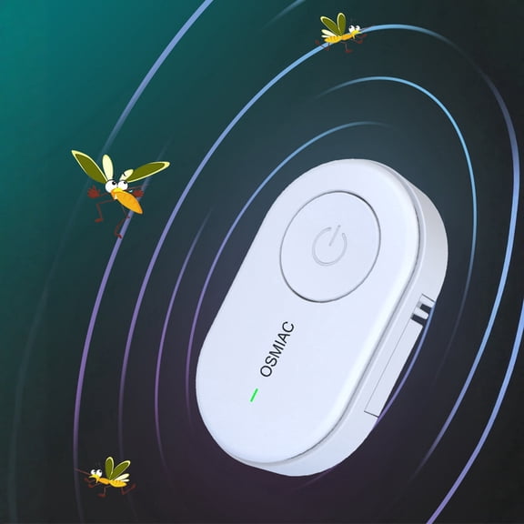 2.2IN Ultrasonic Bird Repellent, Portable Pest Bird Deterrent with Replaceable Battery, 360° Coverage, Safe for People & Pets, Auto Shut-Off for Home, Yard, Garden,White