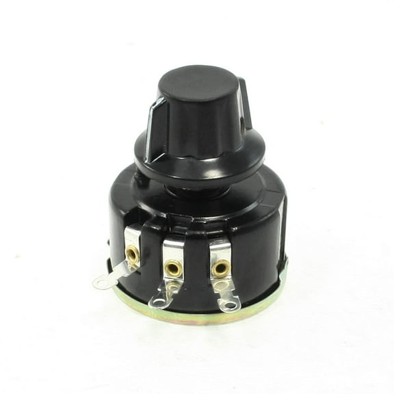 2.2K ohm 5% Wire Wound Rotary Potentiometer Panel Pot Single Turn w Knob Cap