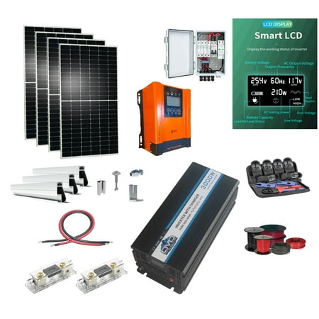 2.2KW Offgrid Solar Kit + 3KW Inverter/Charger + 60A MPPT Charge Controller