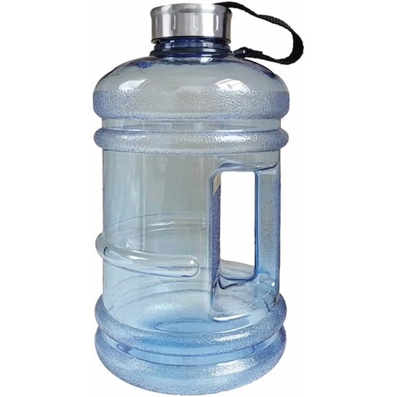 2.2L (74 oz) Large Water Bottle with Time Marker - BPA Free Hydration Bottle for Camping, Hiking, Gym & Sports, Leakproof Portable Jug with Handle & Straw(XX)