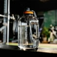 thumbnail image 1 of 2.2L Large Capacity Sports Water Bottle with Straw, Motivational Time Marker Jug with Handle and Leak-Proof Lid for Gym, Fitness, Outdoor, and Daily Hydration, 1 of 5