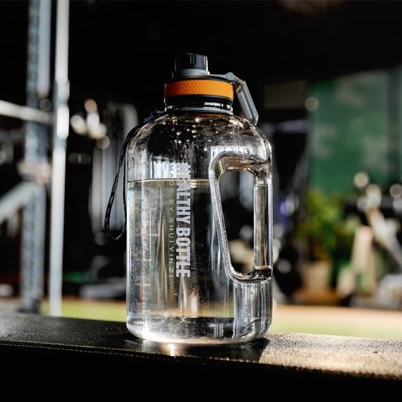 2.2L Large Capacity Water Bottle with Straw Sports Water Jug Time Marker Leakproof Reusable Drinking Bottle Portable Hydration Cup for Gym Hiking Office Travel Outdoor Daily Use