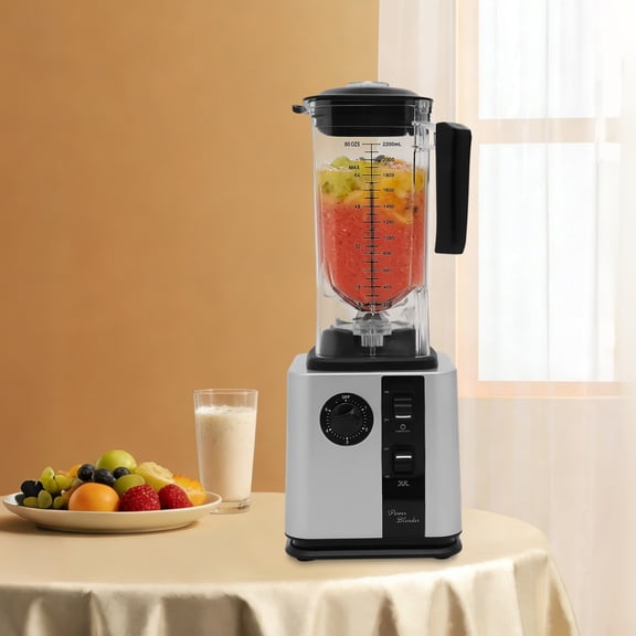 2.2L Modern Smoothie Machine with Stirring Rod, 2200W 110V Commercial Smoothie Blender, Tabletop, 24000RPM