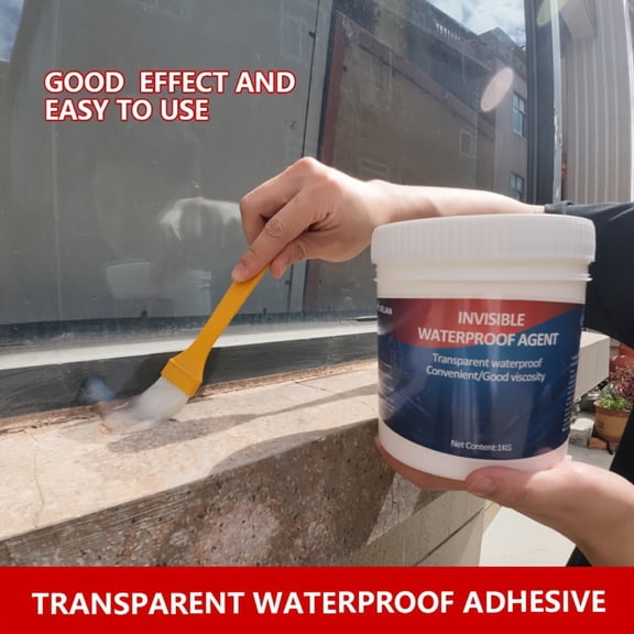 2.2LB Invisible Waterproof Sealant, Strong Adhesive for Leak-Proof Sealing Minor Gaps & Cracks