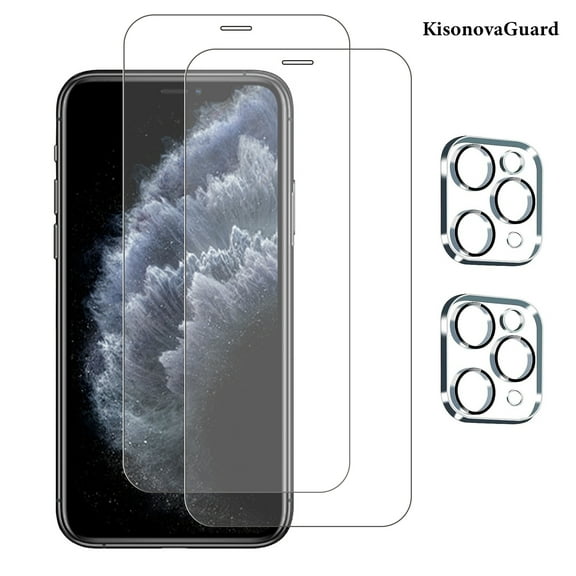 [2 2Pack]For iphone 11 Pro Screen Protector with Camera Lens Protector,Sensor Protection,Dynamic Island Compatible,Case Friendly Tempered Glass Film[9H Hardness]designed for 11 Pro