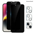 thumbnail image 1 of [2+2Pack]For iphone 14 Screen Protector and Camera Lens Film[Privacy Tempered Glass Protector][9H Hardness][No-Bubble][3D Full Coverage]for iphone 14(6.1 Inch), 1 of 7
