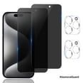 thumbnail image 1 of [2+2Pack]For iphone 15 Pro Max Screen Protector and Camera Lens Film[Privacy Tempered Glass Protector][9H Hardness][No-Bubble][3D Full Coverage]for iphone 15 Pro Max(6.7"), 1 of 7
