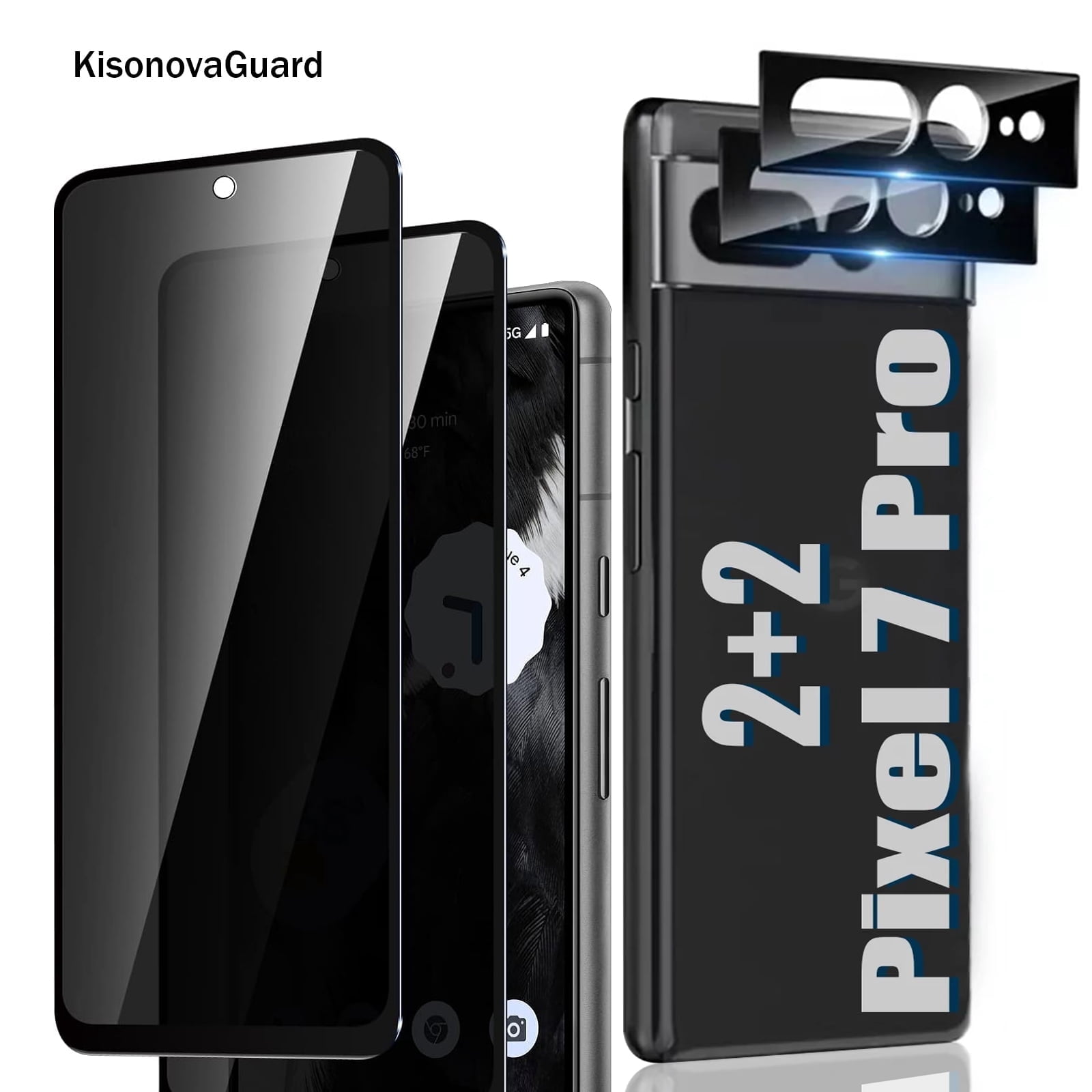 KisonovaGuard Google Pixel 7 Pro Privacy Screen Protector, 9H Hardness ...
