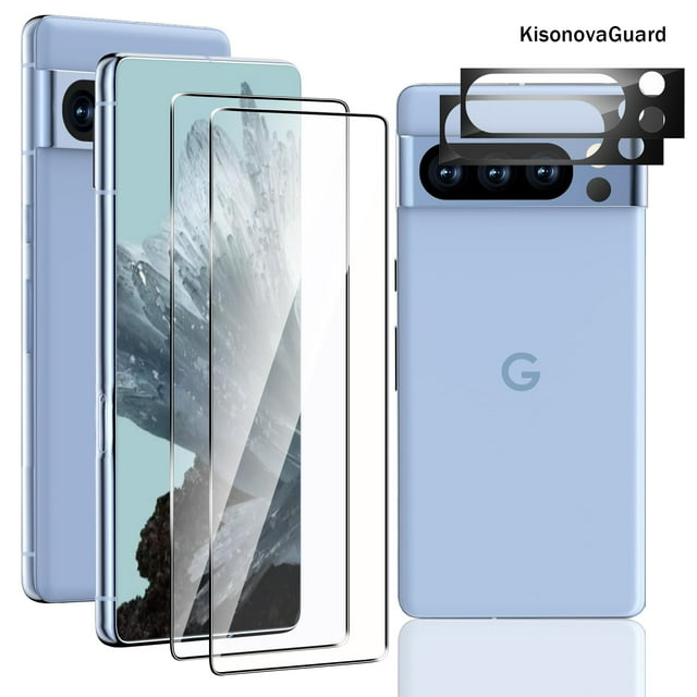 [2+2Pack] for Google Pixel 8 Pro Screen Protector with Camera Lens