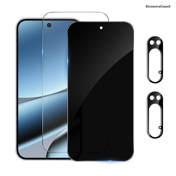 [2+2Pack] KisonovaGuard for Google Pixel 10 Pro XL HD and Privacy Screen Protector and Camera Lens Film [Tempered Glass Protector] [9H Hardness] [No-Bubble] [3D Full Coverage]