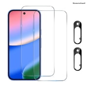 [2+2Pack] KisonovaGuard for Google Pixel 10 Screen Protector and Camera Lens Film [Tempered Glass Protector] [9H Hardness] [No-Bubble] [3D Full Coverage]