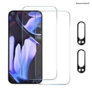 [2+2Pack] KisonovaGuard for Google Pixel 9 Pro Screen Protector and Camera Lens Film [Tempered Glass Protector] [9H Hardness] [No-Bubble] [3D Full Coverage]
