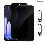 [2+2Pack] KisonovaGuard for Google Pixel 9 Pro XL Screen Protector and Camera Lens Film [Privacy Tempered Glass Protector] [9H Hardness] [No-Bubble] [3D Full Co