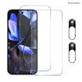 thumbnail image 1 of [2+2Pack] KisonovaGuard for Google Pixel 9 Screen Protector and Camera Lens Film [Tempered Glass Protector] [9H Hardness] [No-Bubble] [3D Full Coverage], 1 of 6