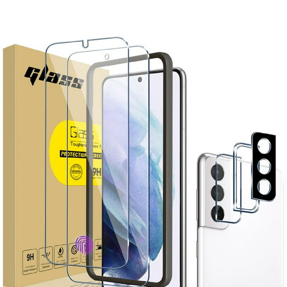 [2 2Pack] for Samsung Galaxy S22 Screen Protector and Camera Lens Protector, 9H Tempered Glass Film, Anti-Scratch, Case Friendly, Easy Installation, Bubble Free