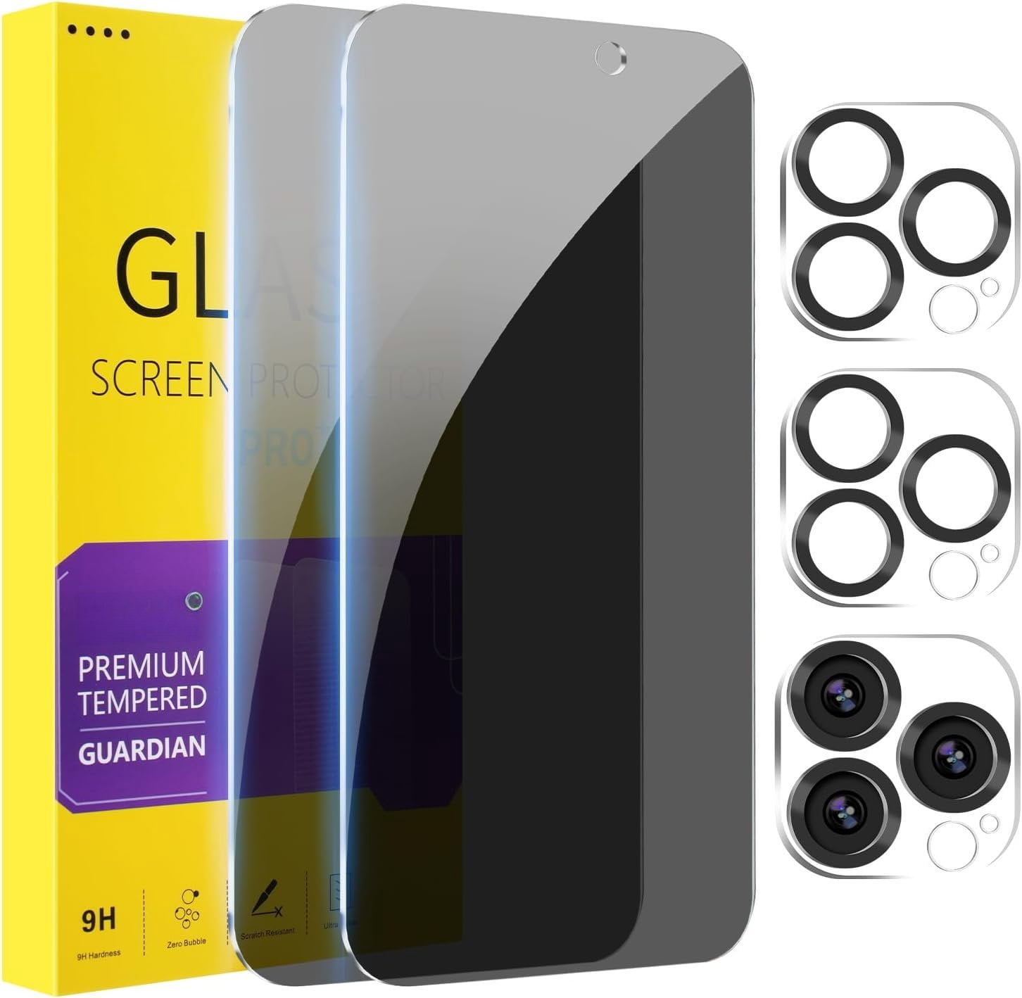 2+2Pack for 15 Screen Protector with Camera Lens Protector Full ...