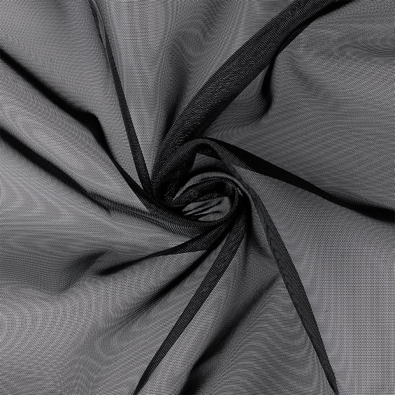 2.2Yard x 6inch Black Nylon Mesh 60 Mesh Corset Fabric No Stretch Corsetry Fabric for Sewing Garments Wedding Dresses Tablecloths Crafts DIY