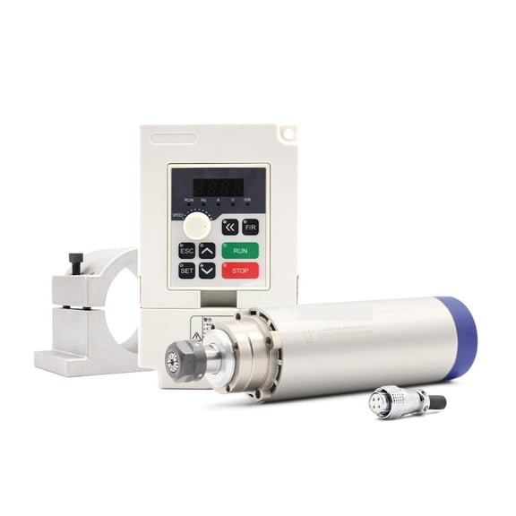 2.2kw ER20 Air Cooled Spindle 4 Ceramic Ball Bearings 24000rpm Air Cooling 0.01mm 2.2kw QL VFD Inverter 80mm Spindle Bracket ,Efficient Performance