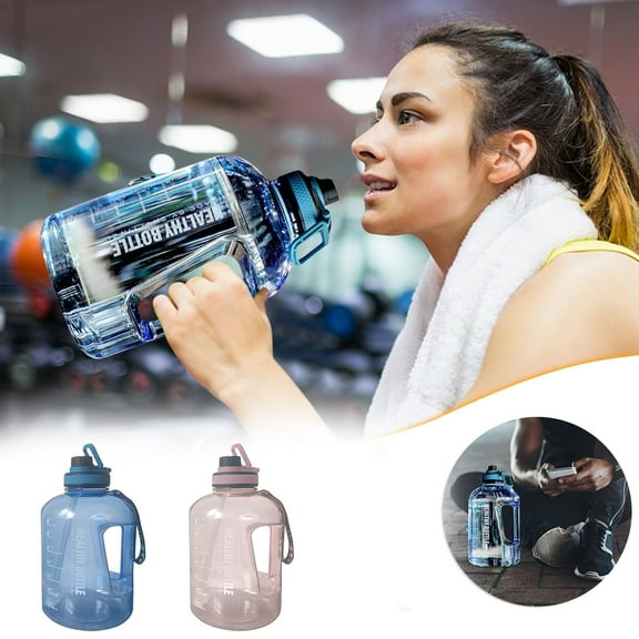 2.2l Large Capacity Water Bottle, Sports Jug with Straw, Leak-proof Material, Hydration Marker for Home, Gym, Outdoors,Vsgery