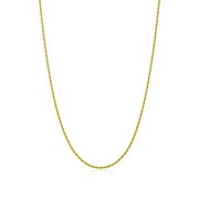 2.2mm 24k Yellow Gold Plated Stainless Steel Twisted Rope Chain Necklace, 22 inches + Gift Box