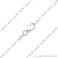 thumbnail image 1 of 2.2mm Diamond-Cut Flat Coffee Link Chain Necklace in .925 Sterling Silver w/ Rhodium Plating, 1 of 2