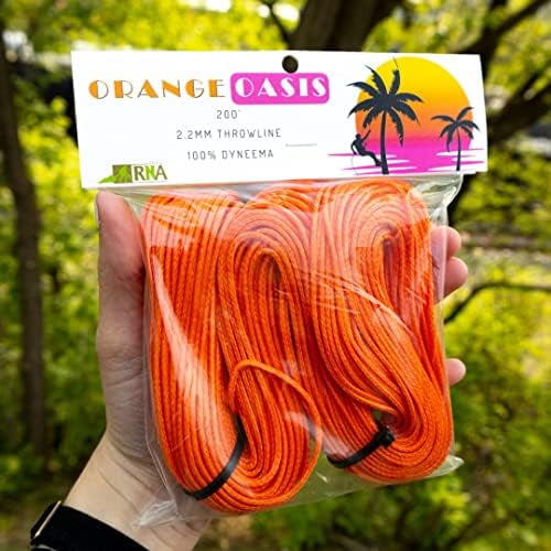 2.2mm Orange Oasis 200 feet Throwline - Manufactured with Dyneema and a Specially Formulated Polymer Coating$$Sport & Recreation Other