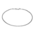 thumbnail image 1 of 2.2mm Solid .925 Sterling Silver Round Rolo Rolo Chain Link Bracelet, 9 inches, 1 of 7