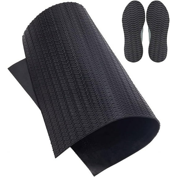 2.2mm Thick Shoe Rubber Sole Sheet 11x14.76 inch Non-Slip Heel Repair Pads Black Shoes Bottom Repairing Material Resistant Sole Sheet for Women Men Shoes