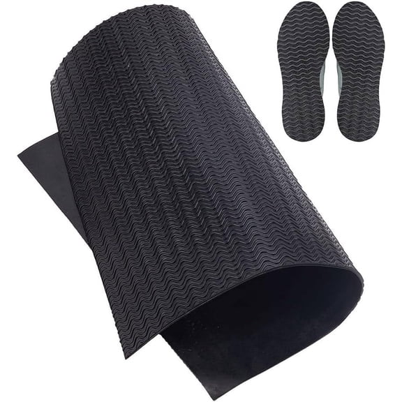 2.2mm Thick Shoe Rubber Sole Sheet 11x14.76 inch Non-Slip Heel Repair Pads Black Shoes Bottom Repairing Material Resistant Sole Sheet for Women Men Shoes DIY