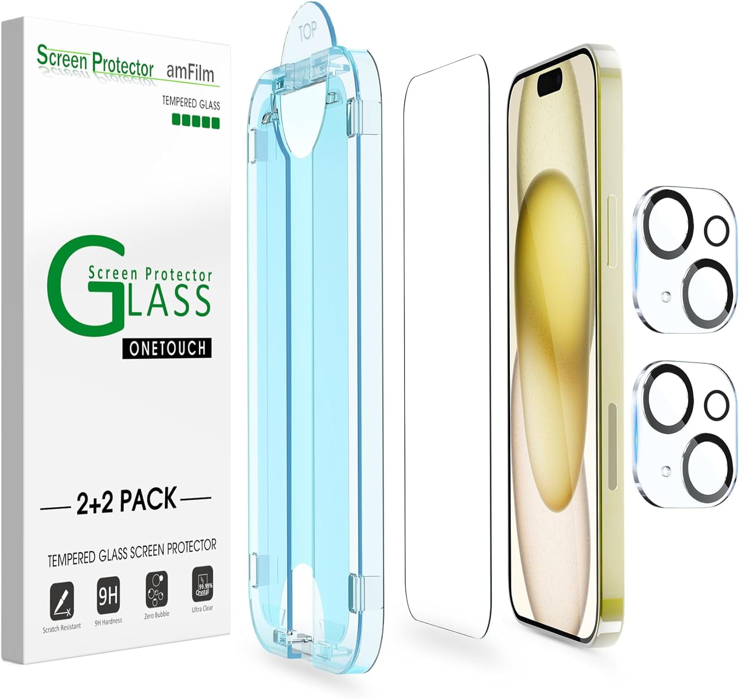 amFilm OneTouch Screen & Camera Lens Protector