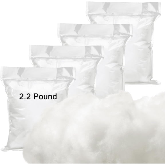 2.2pound/ 35oz Polyester Polyfill Stuffing for Stuffed Animals Pillow Cushions Soft Cotton Poly Fiberfill Stuffing High Resilience Fiber for Couch Making Fluff Crafts Home Decors