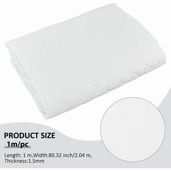 2.2x1.1 Yard Quilted Fabric Polyester Fabrics Ironing Mat Isolate Heat Pad Clothing Accessories White Mat Blanket for DIY Clothes Projects Furniture Upholstery