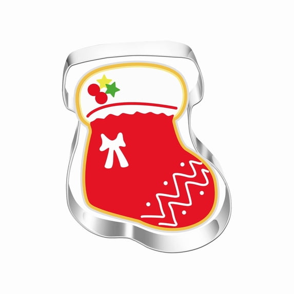 2.3*2.3 inch Christmas stocking Cookie Cutter - Stainless Steel