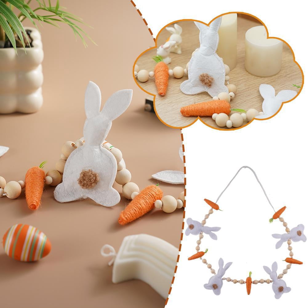 2/3.28Ft Happy Easter Banner Cute Garland Large Rabbits Bunny with ...