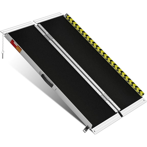 Silver Spring Portable Aluminum Mobility 5' Loading Ramp for Wheelchair ...