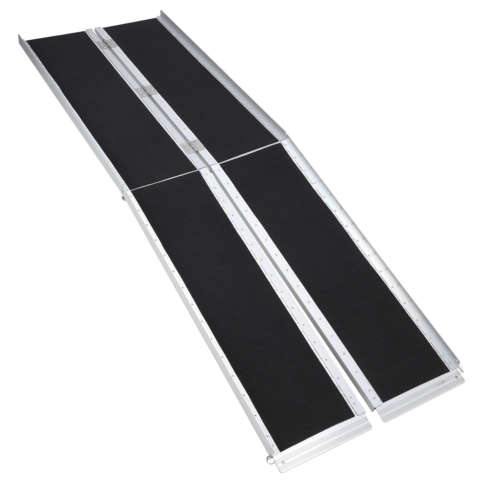 2/3/4/5/6/7/8 FT Portable Wheelchair Ramp, Folding Wheelchair Ramp for Steps, NonSlip Aluminum