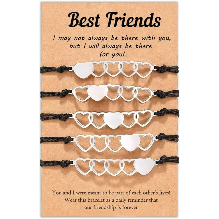 Chain Bff Bracelets For 2/3/4/5/6 Pcs Best Friend Bracelets Bff Matching  Heart Bracelet