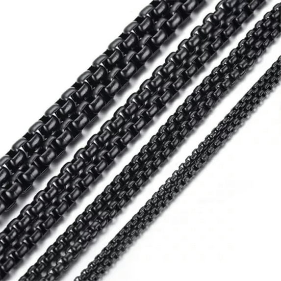 2/3/4/5/7mm Fashion 316L Stainless Steel Rolo Link Chain Necklace for Women Men