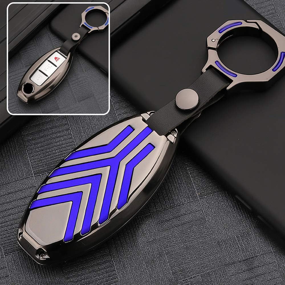 2/3/4/5 Buttons Metal Key Fob Cover Case for Nissan Altima Murano Rogue Keyless Remote Keychain Holder Key Protector for Infiniti QX60 Q60 QX80 Q50