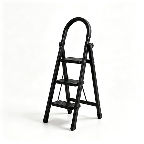 2/3/4/5-Step Ladder, Lightweight Folding Step Stool with Extra-Wide Anti-Slip Steps, 330 Lbs Capacity, Compact Space-Saving Design for Home, Kitchen.