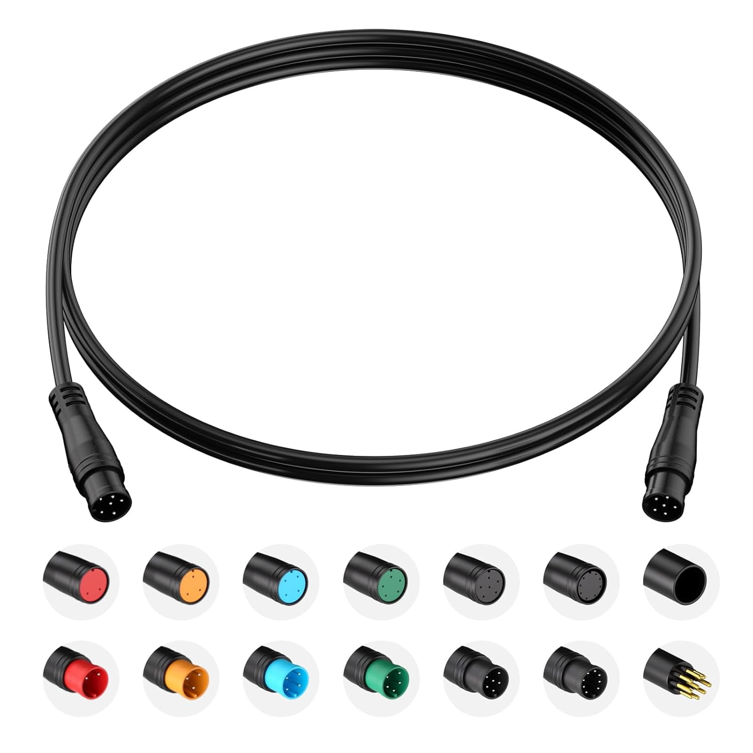 2/3/4/5Pin M8 Waterproof Cable Connector - Male & Female Plug for ...