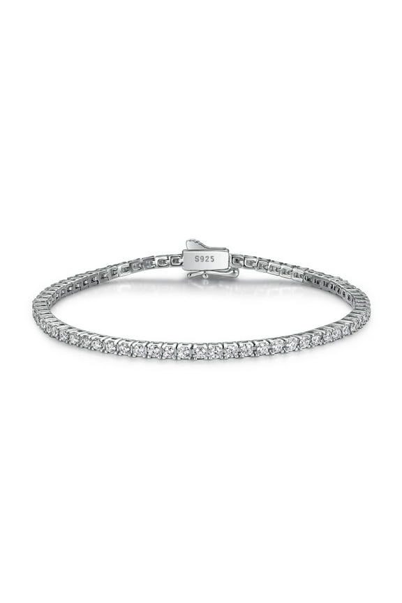 2/3/4/5mm Moissanite Tennis Bracelet 925 Sterling Silver Round Cut Men's and Women's Fashion Simple and Generous