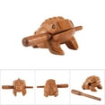thumbnail image 1 of 2/3/4/6” Wood Frog Guiro Rasp - Percussion Musical Instrument Tone Block - Wooden Frog Instrument with Stick, Frog Noise Maker, 1 of 5
