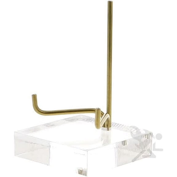 OnFireGuy 2-3/4" Acrylic Base Display Stand Easel With Adjustable Metal Arm | 2-3/4" H x 1-3/4" D x Adjustable to 2" Wide | Ideal for Displaying Mineral Rocks, Gemstones, Fossils, Geodes, Minerals