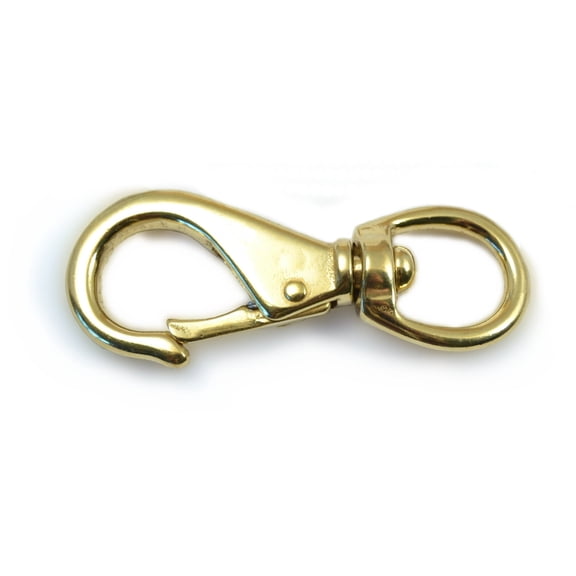 2-3/4" Brass Swivel Eye Spring Snap Hooks (10 pcs.)