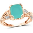 thumbnail image 1 of 2-3/4 Carat T.G.W. Chalcedony and White Diamond Accent Rose Gold over Silver Fashion Ring, 1 of 1