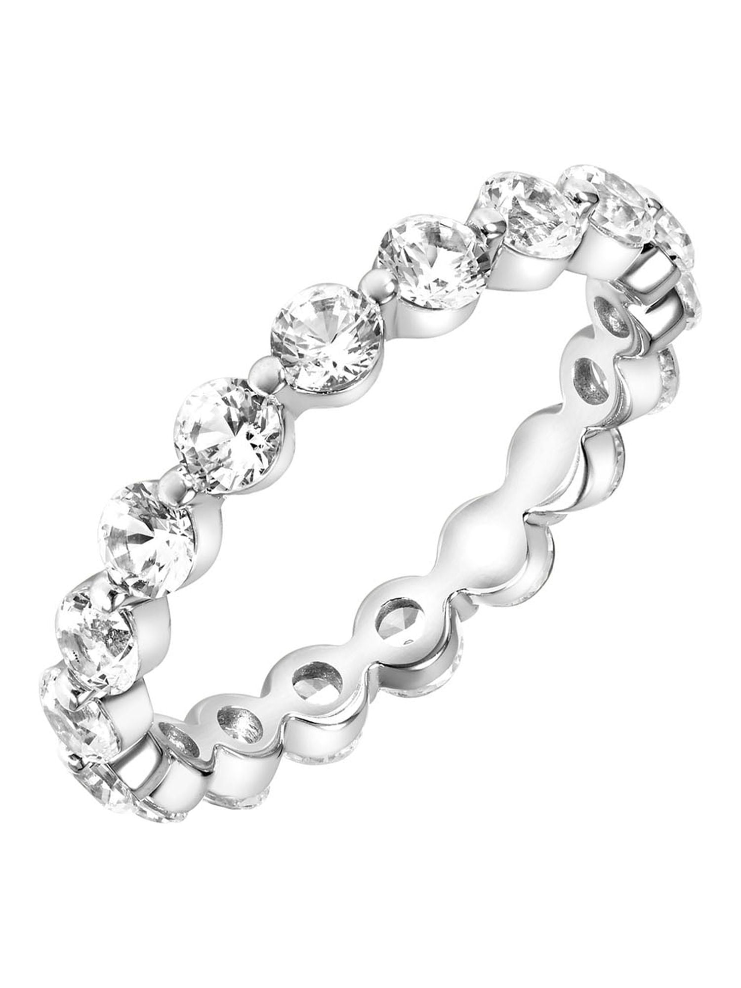 2 3 4 Carat T.G.W. Created White Sapphire Eternity Band in 10k