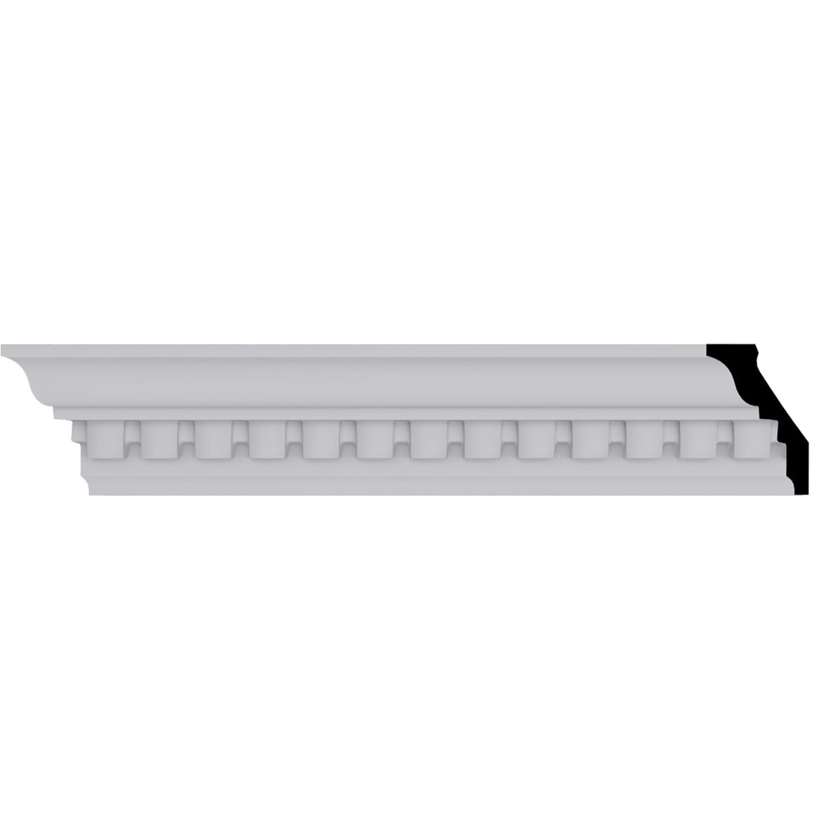 Primed Polyurethane Dentil Crown Moulding 94.5" Length